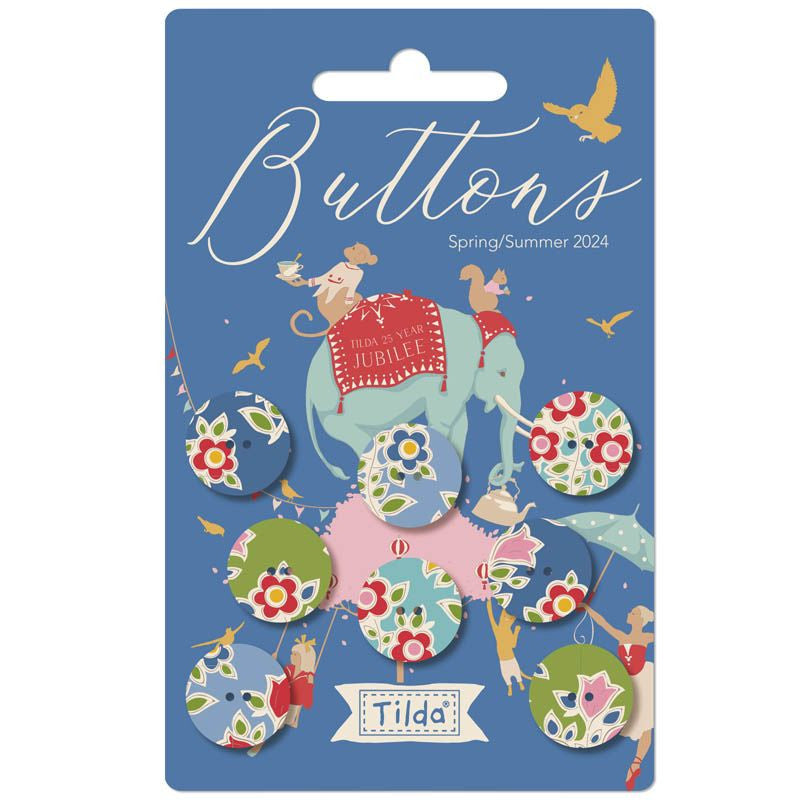 Jubilee Buttons - 16mm Blue - Tilda