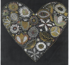 Fill My Heart Embroidered Cushion Kit by Wendy Williams_charcoal
