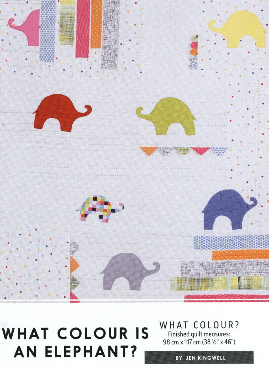 What Colour is an Elephant? Pattern by Jen Kingwell